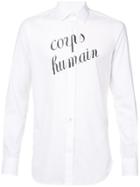 Ann Demeulemeester Blanche Corps Humain Printed Collared Dress Shirt