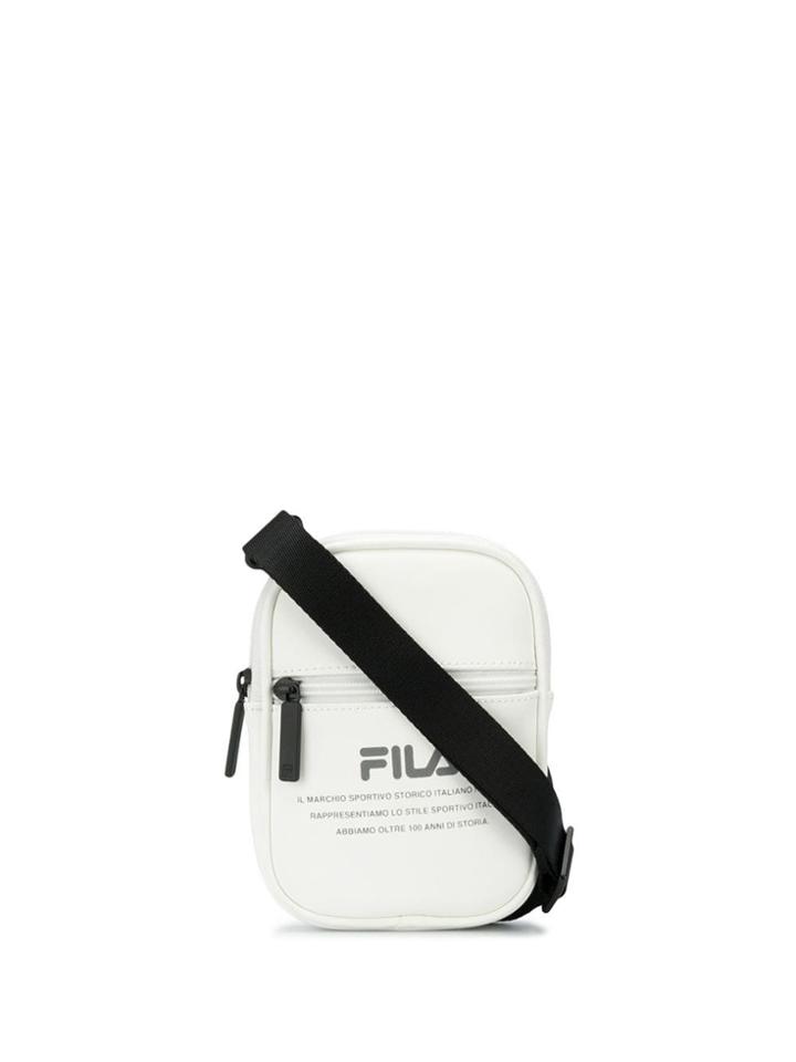 Fila Logo Print Shoulder Bag - White