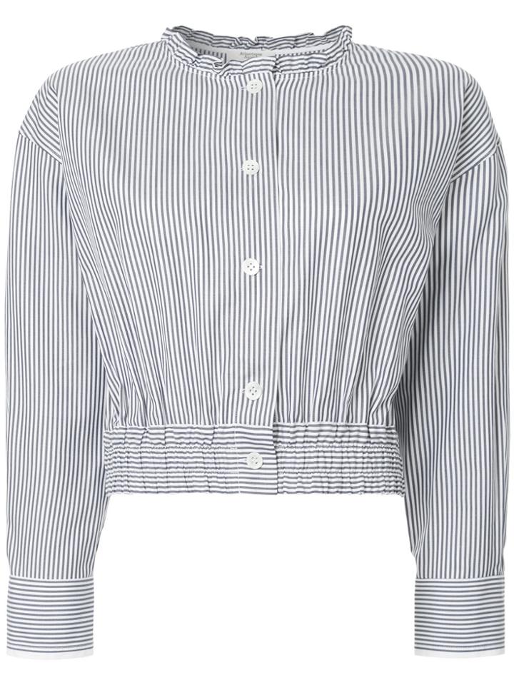 Atlantique Ascoli Striped Buttoned Blouse - Blue