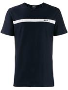 A.p.c. Contrasting Stripe T-shirt - Blue