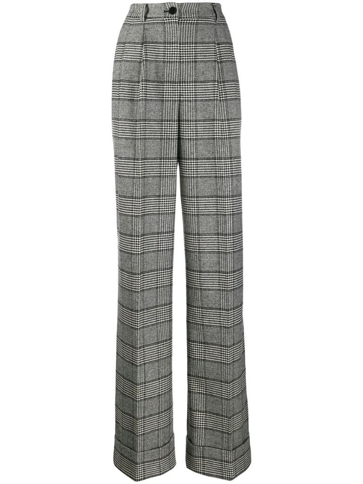 Dolce & Gabbana Prince Of Wales Check Trousers - Black