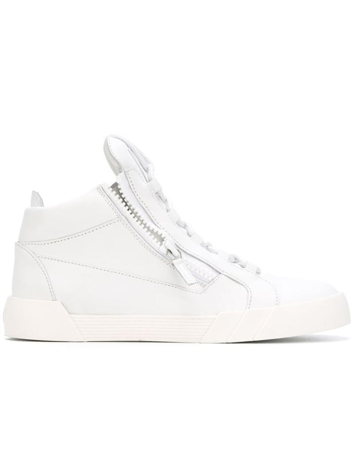 Giuseppe Zanotti Design Kriss Hi-top Sneakers, Men's, Size: 40, White, Rubber/leather