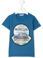 Moncler Kids Logo Print T-shirt, Toddler Boy's, Size: 3 Yrs, Blue