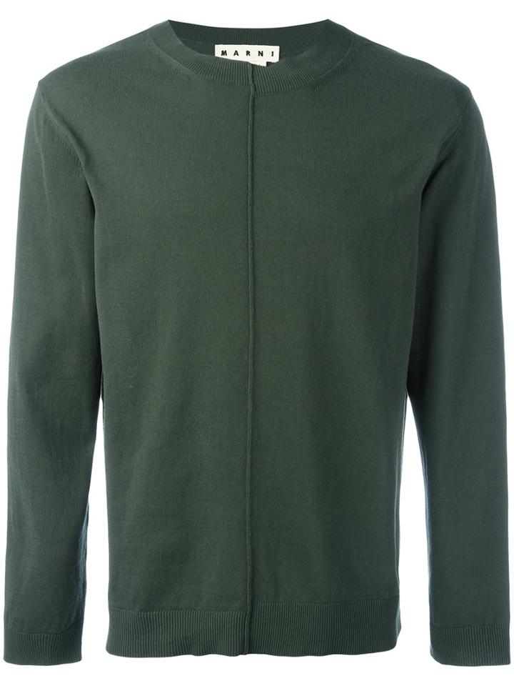 Marni Classic Knitted Jumper, Men's, Size: 50, Green, Cotton