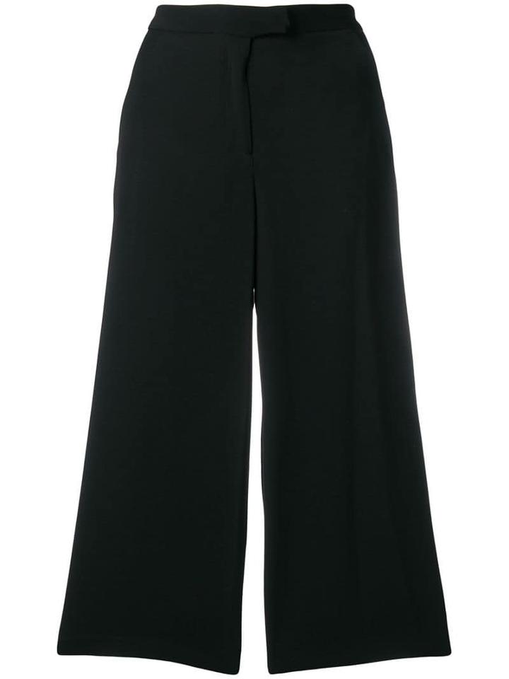 Michael Michael Kors Wide Leg Cropped Trousers - Black
