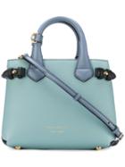 Burberry - Leather Tote Bag - Women - Cotton/calf Leather - One Size, Blue, Cotton/calf Leather