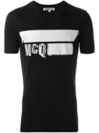 Mcq Alexander Mcqueen Stripe Logo Print T-shirt, Men's, Size: Small, Black, Cotton