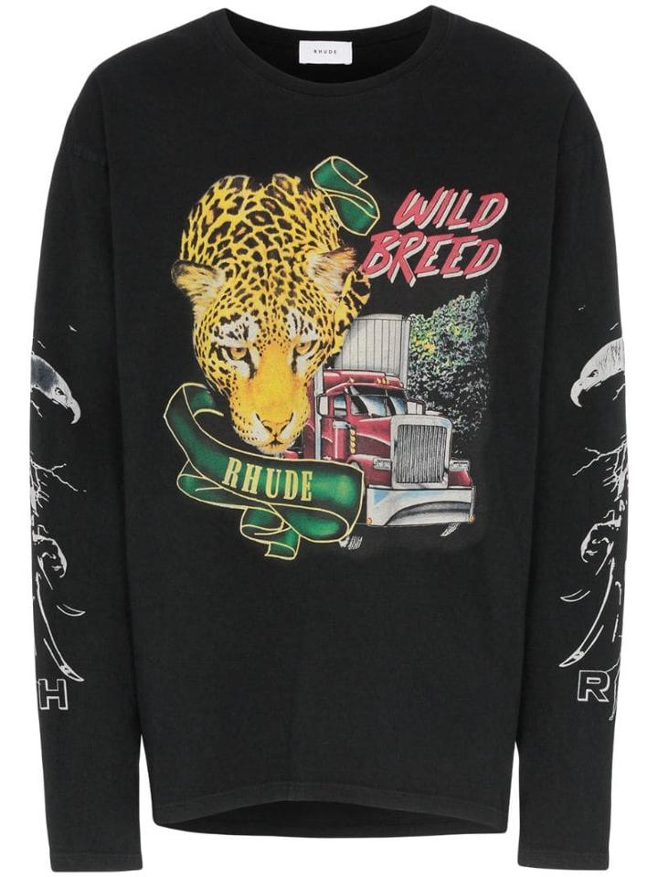 Rhude Wild Breed Long-sleeve T-shirt - Black