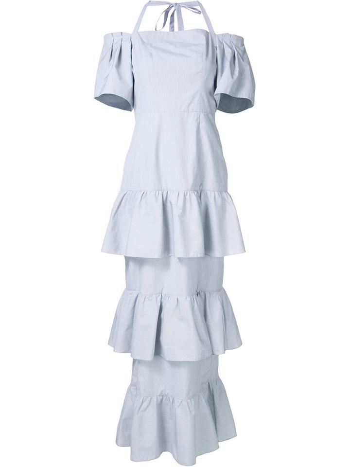 Audra Triple Peplum Long Dress