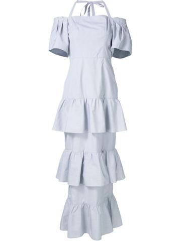 Audra Triple Peplum Long Dress