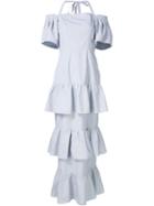 Audra Triple Peplum Long Dress