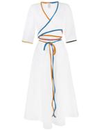 Rosie Assoulin Short Sleeve Wrap Dress - White