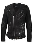 Amiri Distressed Biker Jacket, Men's, Size: Xl, Black, Cotton