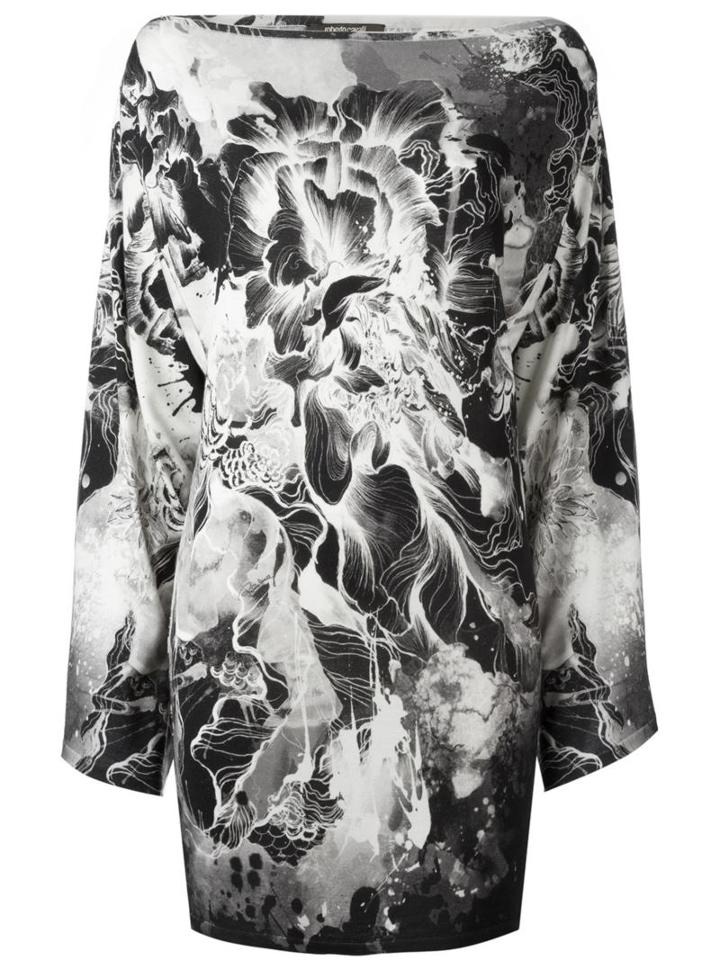 Roberto Cavalli Floral Print Kimono Dress