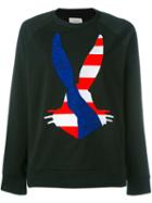 Iceberg Logo Appliqué Sweatshirt, Women's, Size: 40, Black, Cotton/spandex/elastane/polyamide