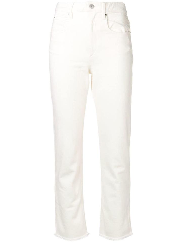Isabel Marant Étoile Cropped High-waisted Jeans - White