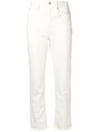 Isabel Marant Étoile Cropped High-waisted Jeans - White