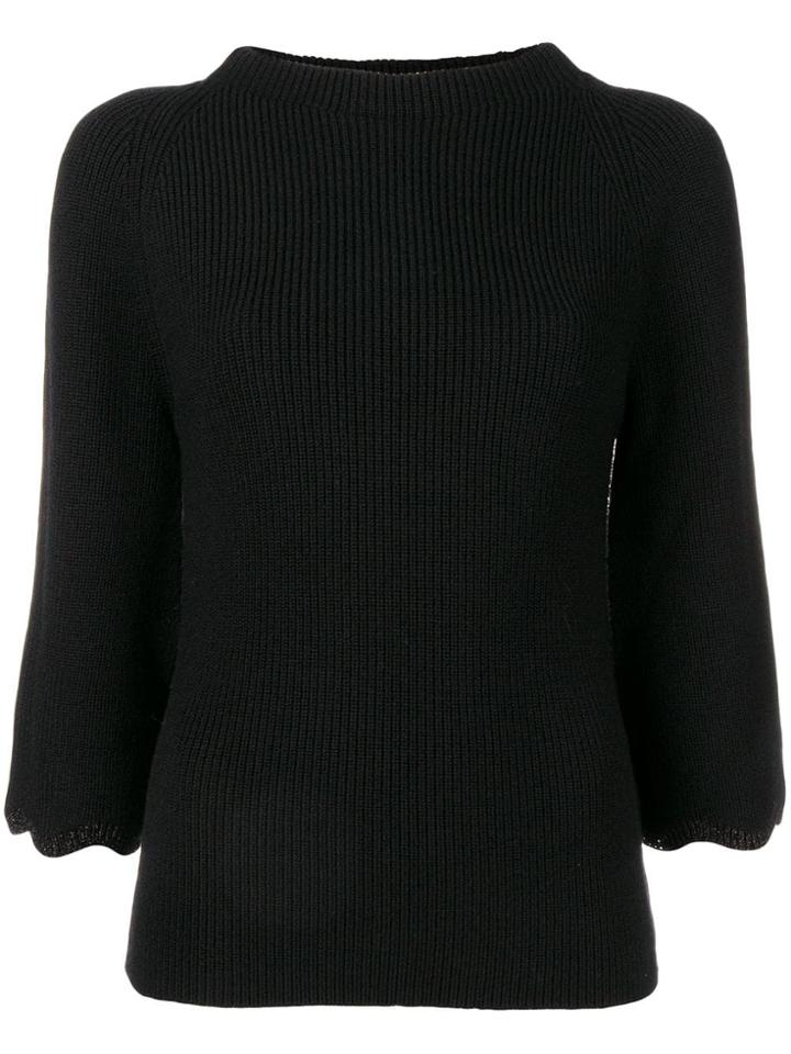 Red Valentino High Collar Jumper - Black