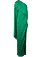 Michelle Mason Asymmetric Striped Dress - Green