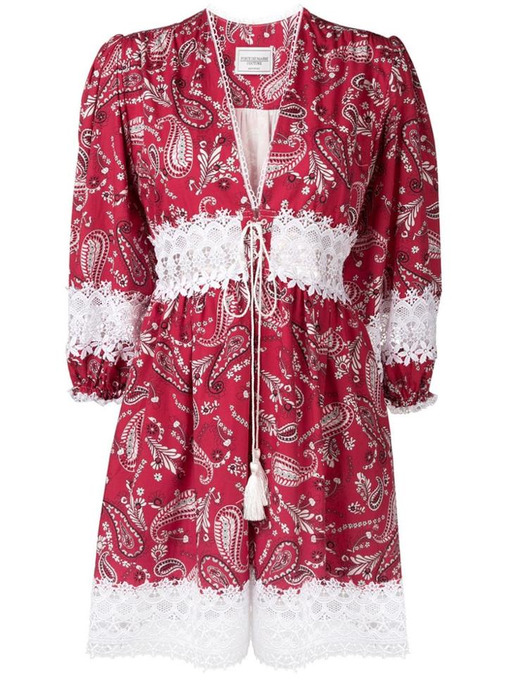 Forte Dei Marmi Couture Paisley Print Dress - Red