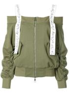 Haculla Off The Shoulder Sweatshirt - Green