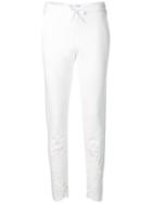 Ermanno Scervino Cropped Embroidered Track Pants - White