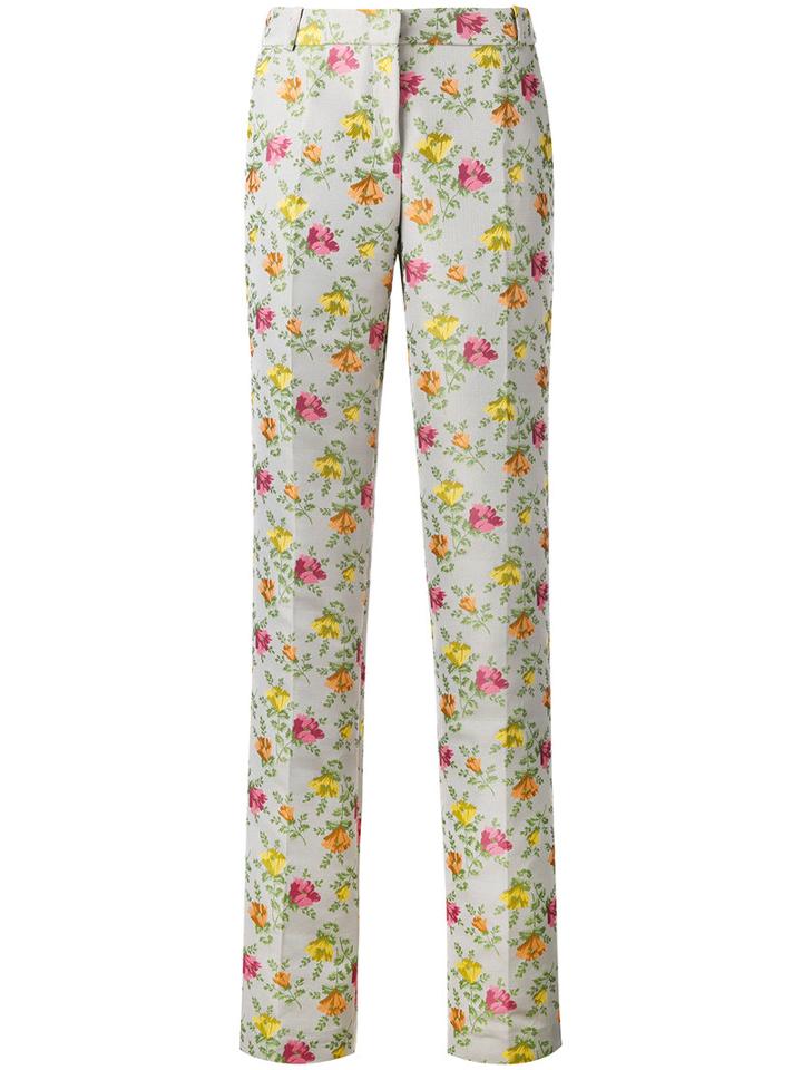 Maurizio Pecoraro - Floral Trousers - Women - Polyester - 40, Women's, Polyester