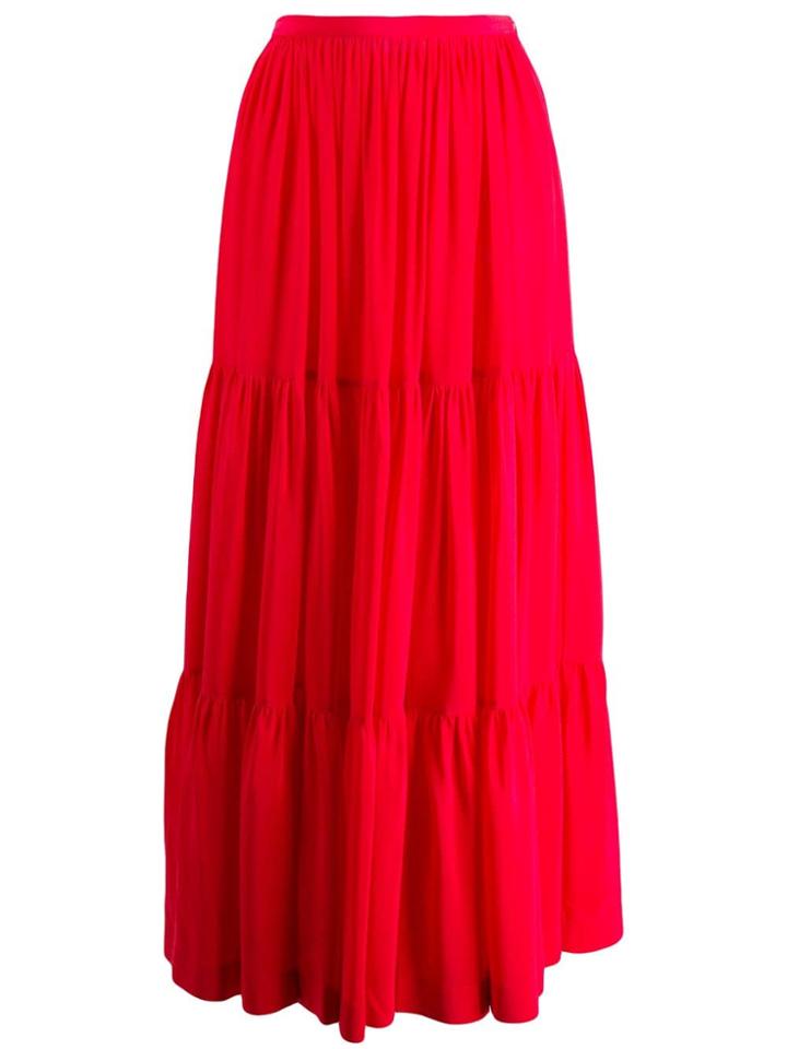 Gianluca Capannolo Panelled Maxi Skirt - Red