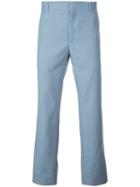 Alexander Mcqueen Straight-leg Tailored Trousers - Blue