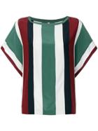 Indress Striped Round Neck Top - Multicolour