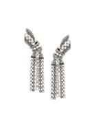Lanvin Crystal Bow Clip-on Earrings
