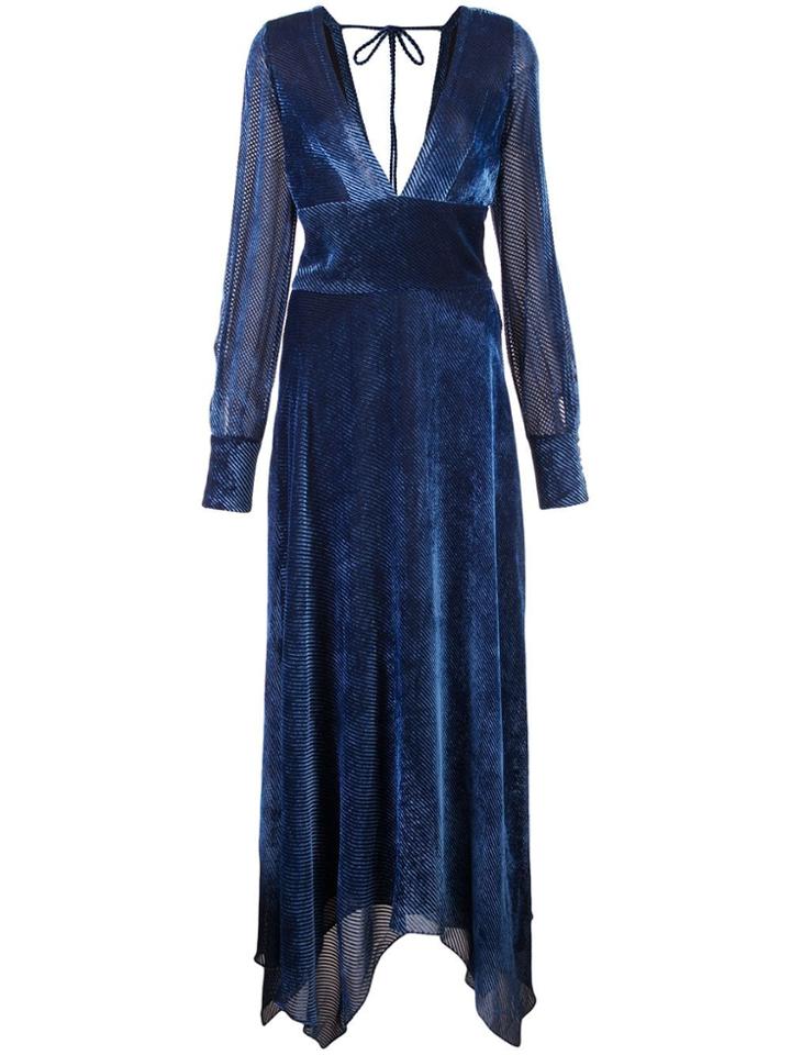 Yigal Azrouel Long Textured Dress - Blue