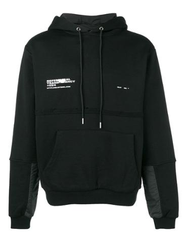 Heliot Emil Printed Hoodie - Black