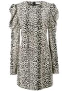 Saint Laurent Leopard Print Dress - Nude & Neutrals