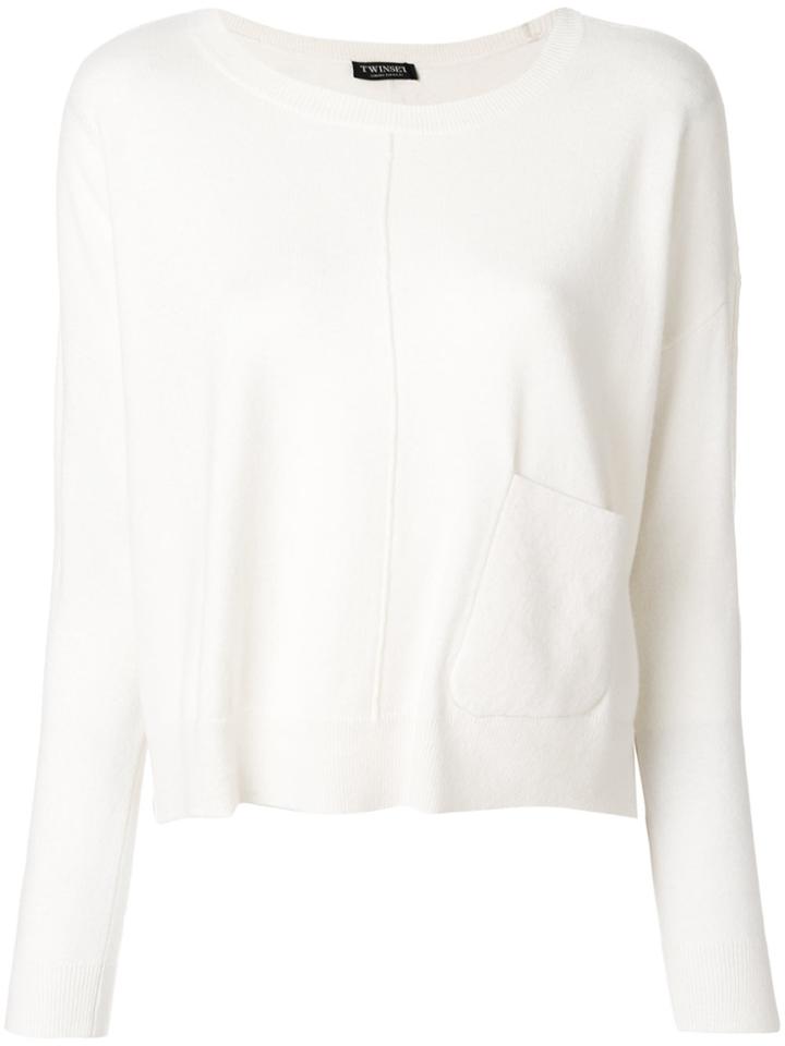 Twin-set Pocket Detail Jumper - White
