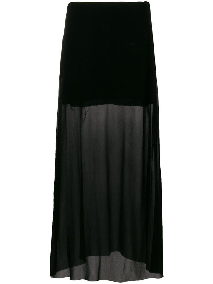 Ann Demeulemeester Black See Through Skirt