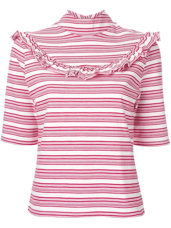Fleamadonna Striped T-shirt, Women's, Size: Medium, Red, Cotton