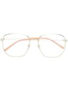 Gucci Eyewear Rectangular Frame Glasses - Metallic