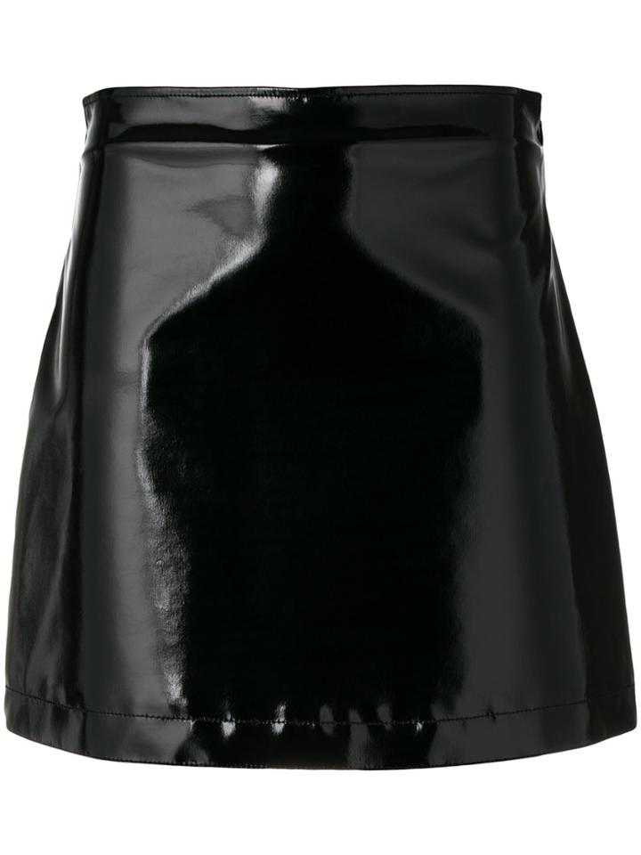 Brognano Vinyl Mini Skirt - Black