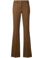 P.a.r.o.s.h. Side Stripe Flared Trousers - Brown