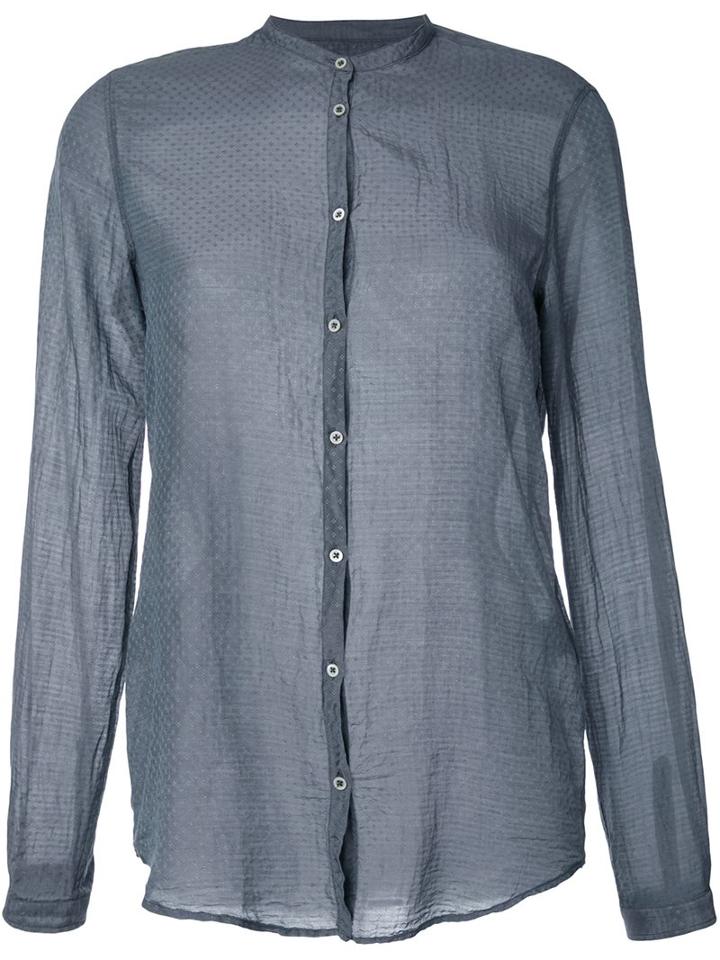 Massimo Alba Micro Pattern Band Collar Shirt
