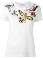 Red Valentino Bird Print T-shirt, Women's, Size: Xs, White, Cotton