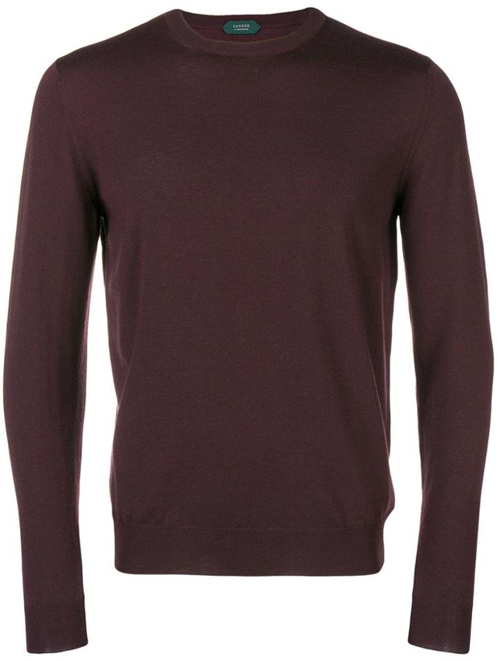 Zanone Round Neck Jumper - Brown