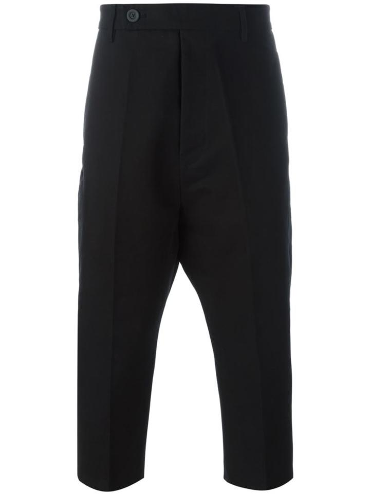 Rick Owens Cropped Dropped Crotch Trousers