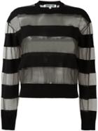 Mcq Alexander Mcqueen 'solid Sheer' Jumper, Women's, Size: Large, Black, Polyamide/wool