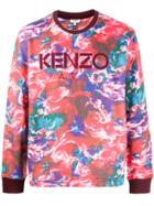 Kenzo World Print Sweatshirt - Red
