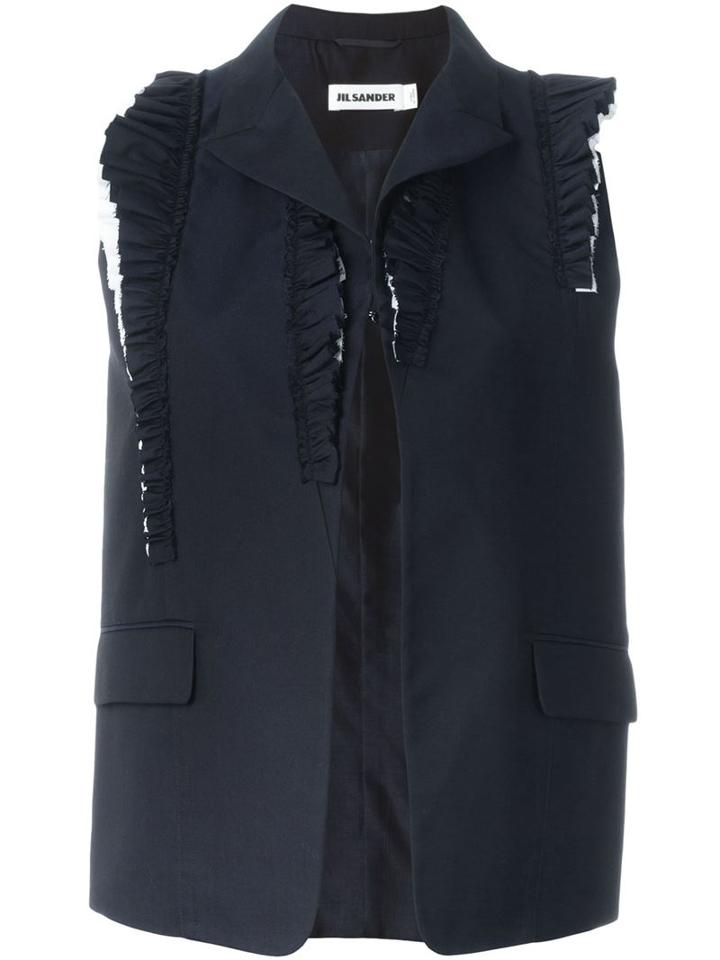 Jil Sander Ruffled Trim Waistcoat