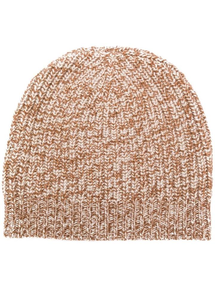 Brunello Cucinelli Cashmere Ribbed Hat - Neutrals