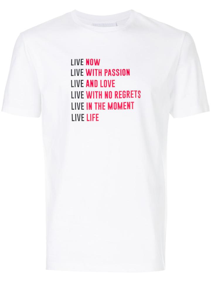 Neil Barrett Slogan Print T-shirt - White