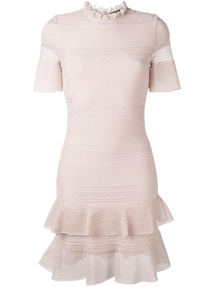 Alexander Mcqueen Ruffled High Neck Dress